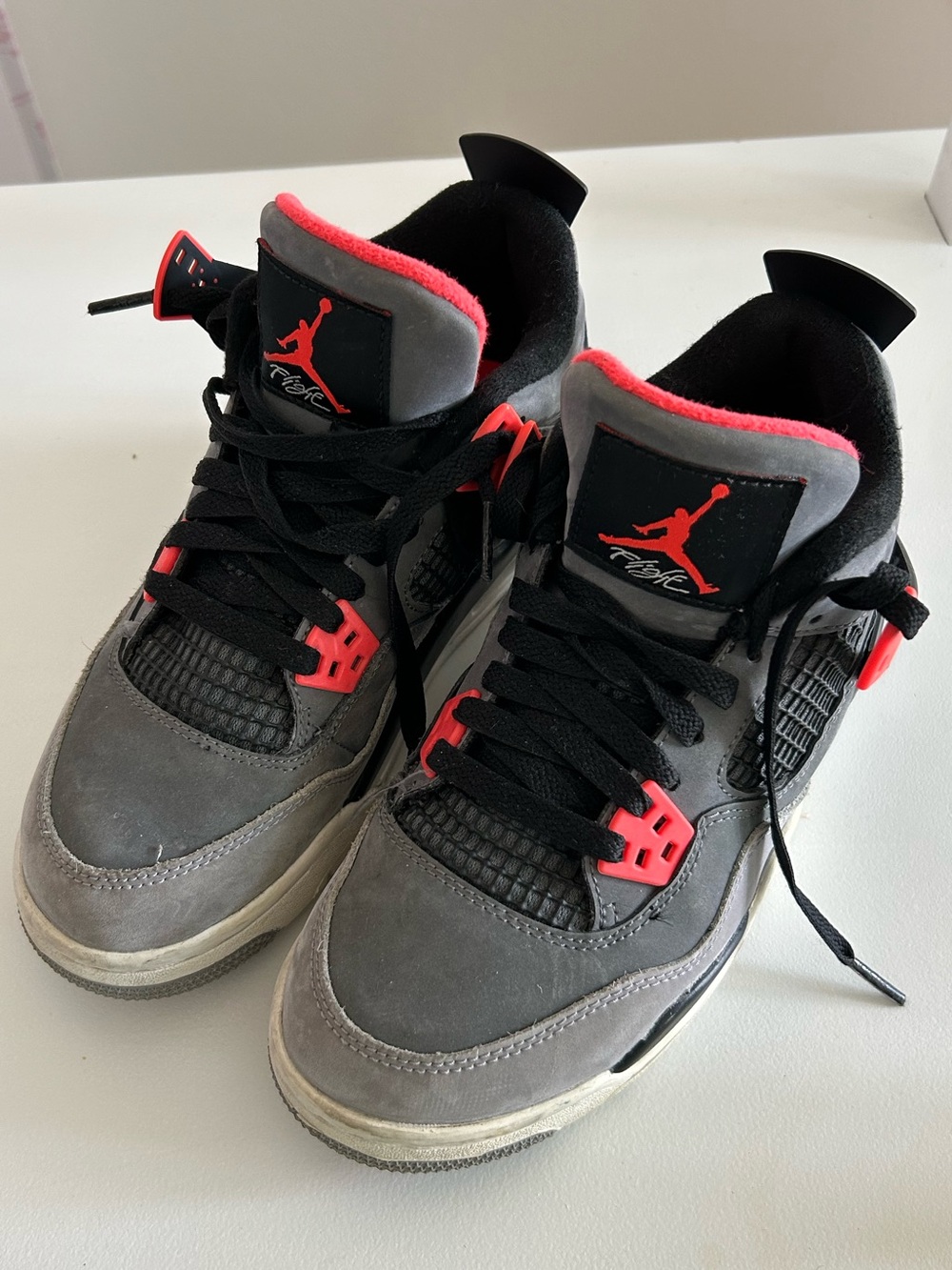 Jordan Kids' Grey and Red Retro Style Sneakers